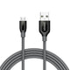 Cable PowerLine+ Micro USB 1.8m Gris