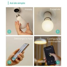 Pack 4 Ampolletas inteligentes Lumos Color 2.0