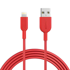 Cable para Iphone Powerline II  lightning 0.9 m Rojo Anker