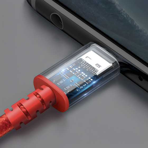 Cable PowerLine USB a USB-C 2.0 de 1.8 m Rojo
