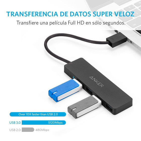Hub Slim 4 Puertos USB 3.0