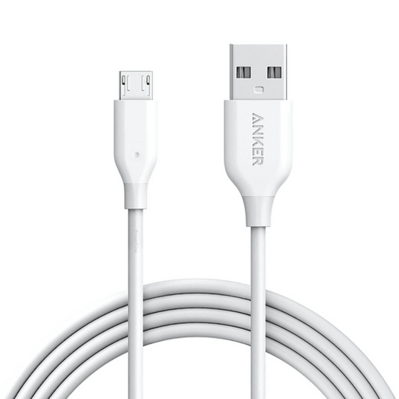 Cable PowerLine Micro USB 1.8m Blanco_