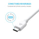 Cable PowerLine USB-A a USB-C 3.0 0.9m Blanco