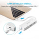 Adaptador Hub 4 puertos USB-C con Ethernet_